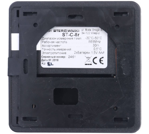 Датчик температуры комнатный беспроводной TECH C-8r черный C-8r