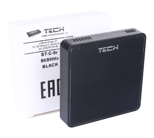 Датчик температуры комнатный беспроводной TECH C-8r черный C-8r