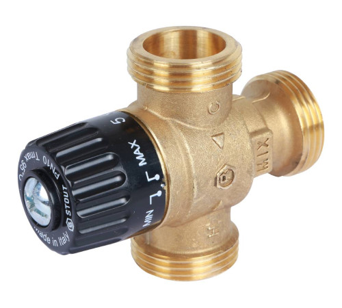 Термостатический смесительный клапан STOUT 1 НР 30-65 °C Kvs 1.8 SVM-0125-186525
