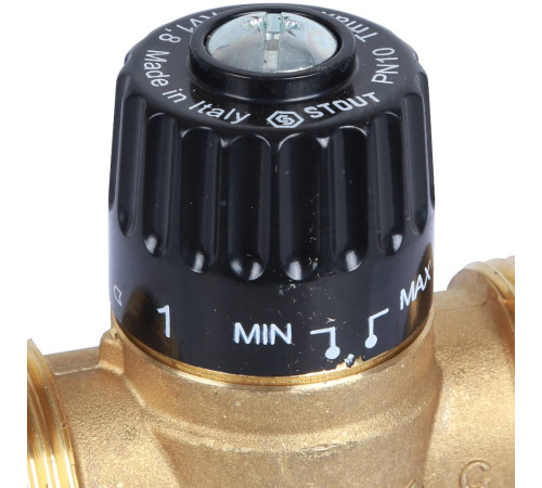 Термостатический смесительный клапан STOUT 1 НР 30-65 °C Kvs 1.8 SVM-0125-186525