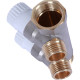 Коллектор распределительный STOUT 3/4 на 2 отвода 1/2 плоское уплотнение SMB 6852 341202