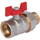 Кран шаровой ROMMER с американкой ВР/НР ручка бабочка 1 RBV-0005-0510225