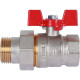 Кран шаровой ROMMER с американкой ВР/НР ручка бабочка 1 RBV-0005-0510225