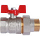 Кран шаровой ROMMER с американкой ВР/НР ручка бабочка 1 RBV-0005-0510225