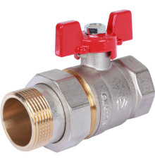 Кран шаровой ROMMER с американкой ВР/НР ручка бабочка 1 1/4 RBV-0005-0510232