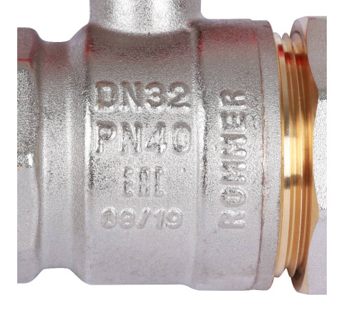 Кран шаровой ROMMER с американкой ВР/НР ручка бабочка 1 1/4 RBV-0005-0510232