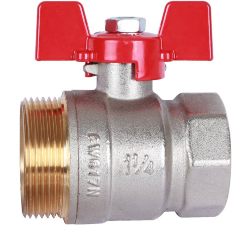 Кран шаровой ROMMER с американкой ВР/НР ручка бабочка 1 1/4 RBV-0005-0510232