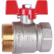 Кран шаровой ROMMER с американкой ВР/НР ручка бабочка 1 1/4 RBV-0005-0510232