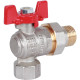 Кран шаровой ROMMER угловой с американкой ВР/НР ручка бабочка 1/2 RBV-0006-0610215