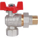 Кран шаровой ROMMER угловой с американкой ВР/НР ручка бабочка 1/2 RBV-0006-0610215