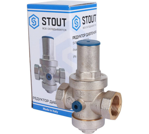Редуктор давления STOUT PN25 1 ВР-ВР с выходом под манометр SVS-1008-000025