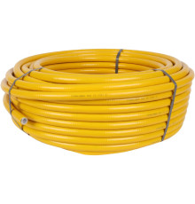 Труба гофрированная нержавеющая Stahlmann 15A отожженная в желтой оболочке 50 м SP3041502050