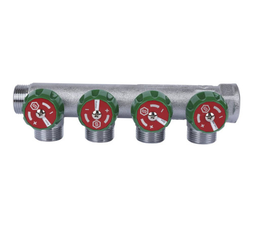 Коллектор регулирующий STOUT 3/4 4 отвода 3/4 EK SMB-6850-343404