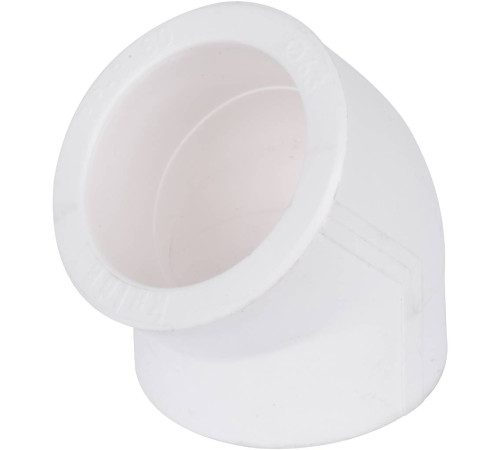 Угольник Kalde 45° 63 мм полипропиленовый белый 3212-elb-630045