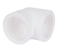 Угольник Kalde 90° 50 мм полипропиленовый белый 3212-elb-500000