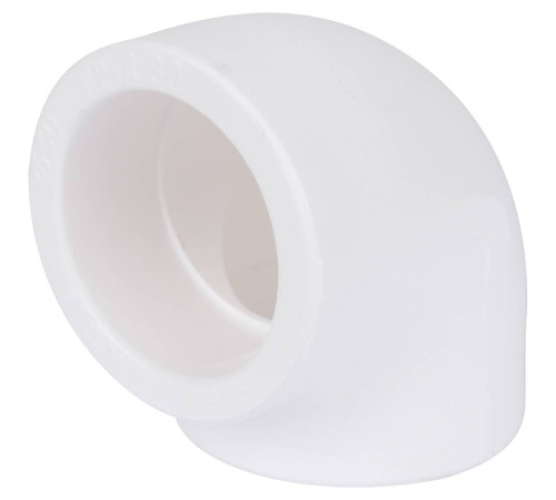 Угольник Kalde 90° 50 мм полипропиленовый белый 3212-elb-500000