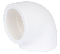 Угольник Kalde 90° 63 мм полипропиленовый белый 3212-elb-630000