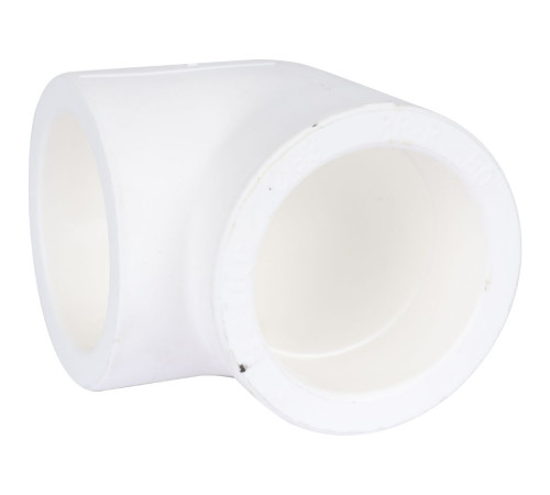 Угольник Kalde 90° 63 мм полипропиленовый белый 3212-elb-630000