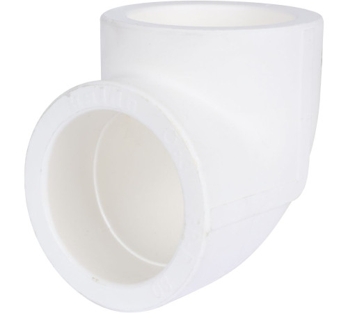 Угольник Kalde 90° 63 мм полипропиленовый белый 3212-elb-630000