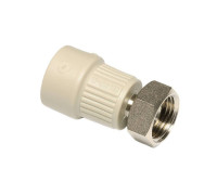Муфта Ekoplastik PPR с металлической вставкой и накидной гайкой 20x1 SZM02032RCT