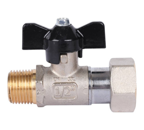 Кран шаровой STOUT 1/2x3/4 НР-накидная гайка бабочка SVB-1009-001520