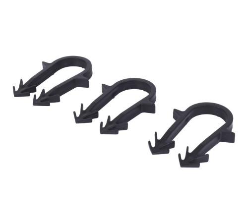 Скоба якорная STOUT с двойным креплением для труб 16-20 мм 50 мм черная SMF-0005-001620