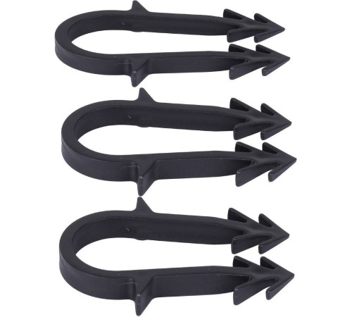 Скоба якорная STOUT с двойным креплением для труб 16-20 мм 50 мм черная SMF-0005-001620