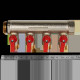 Коллектор с шаровыми кранами STOUT 3/4 на 4 отвода 1/2 красные ручки SMB 6210 341204
