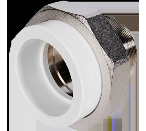 Муфта комбинированная разъемная Pro Aqua PP-R 75x2 1/2 НР белая PA21026