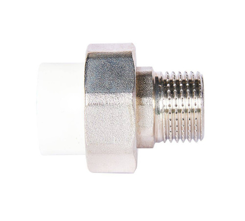 Муфта комбинированная разъемная Pro Aqua PP-R 20x1/2 усиленная НР белая PA21008S