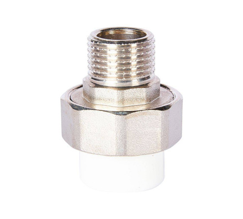 Муфта комбинированная разъемная Pro Aqua PP-R 20x1/2 усиленная НР белая PA21008S