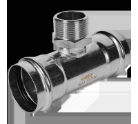Тройник-переходник пресс-НР ROMMER 54x1 1/4 нержавеющая сталь RSS-0016-054114