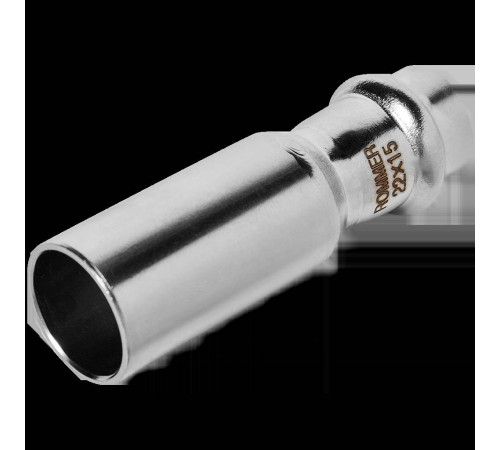 Муфта переходная ниппель-раструб ROMMER из нержавеющей стали пресс 22х15 мм RSS-0020-002215