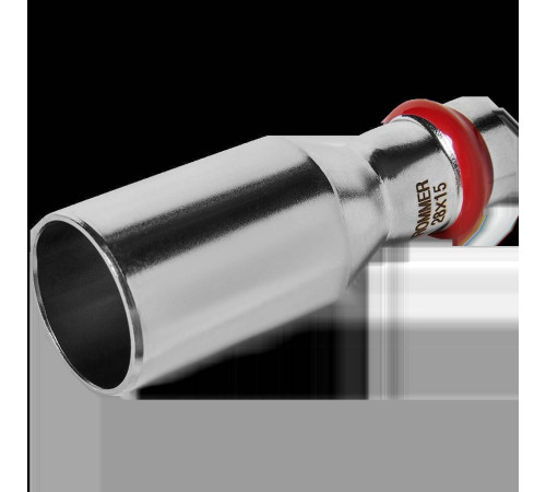 Муфта переходная ниппель-раструб ROMMER из нержавеющей стали пресс 28х15 мм RSS-0020-002815