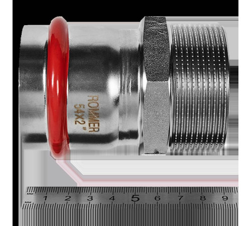 Переходник прессовый ROMMER нержавеющая сталь 54х2 НР RSS-0021-000542
