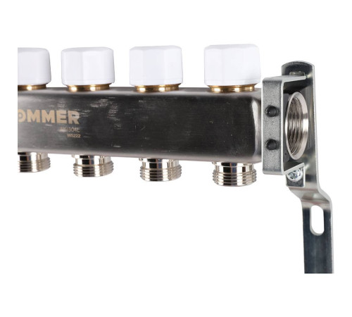 Коллекторная группа из нержавеющей стали с расходомерами ROMMER 6 выходов RMS-1200-000006