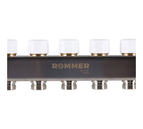 Коллекторная группа из нержавеющей стали с расходомерами ROMMER 7 выходов RMS-1200-000007