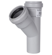 Тройник канализационный бесшумный STOUT 58x58 мм 45° SKB-0015-585845