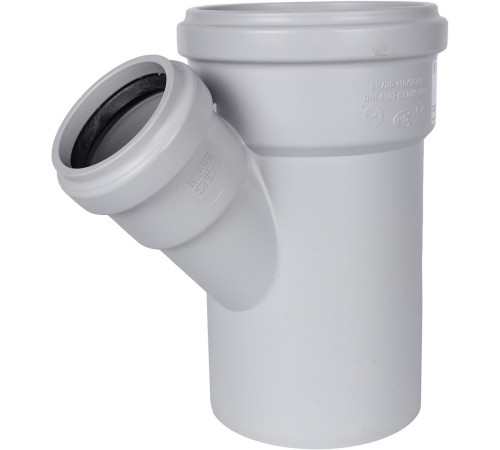 Тройник канализационный бесшумный STOUT 110x58 мм 45° SKB-0015-115845
