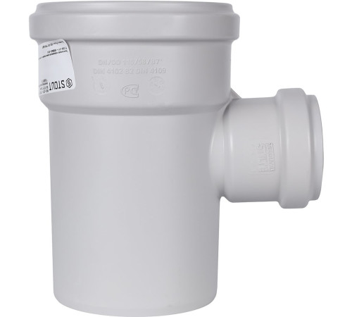 Тройник канализационный бесшумный STOUT 110x58 мм 87.5° SKB-0016-115887