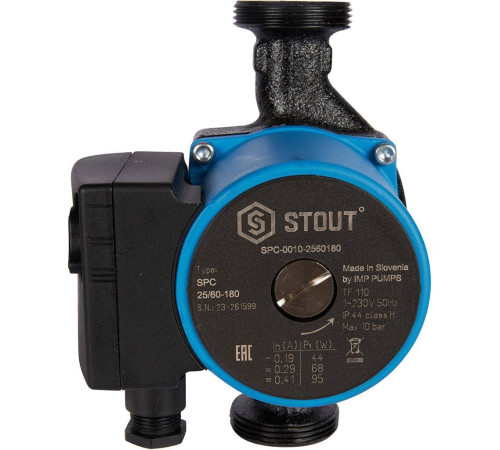 Насос циркуляционный STOUT 25/60-180 SPC-0010-2560180