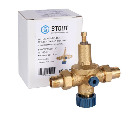 Система автоматической подпитки STOUT 1/2 НР/НР с обратным клапаном и фильтром SVS-0050-524115