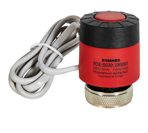 Сервопривод электротермический ROMMER RTE-0020 нормально закрытый 230 В RTE-0020-230001