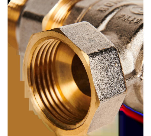 Кран шаровой угловой с американкой ROMMER 1 ВР/НР ручка-бабочка RBV-0006-2610225