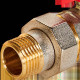 Кран шаровой с американкой ROMMER 1/2 ВР/НР ручка бабочка RBV-0005-2510215