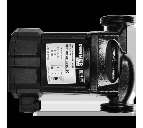Насос циркуляционный частотный ROMMER PROFI EVO 25/40-130 с гайками и теплоизоляцией RCP-0030-2540130