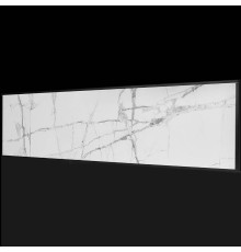 Отопительная панель STOUT WHITE STONE SCT 120х30 см белый гранит / черный корпус SCT-00WB-012030