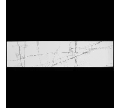 Отопительная панель STOUT WHITE STONE SCT 120х30 см белый гранит / черный корпус SCT-00WB-012030