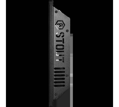 Отопительная панель STOUT WHITE STONE SCT 120х30 см белый гранит / черный корпус SCT-00WB-012030