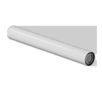 Удлинитель коаксиальный конденсационный ROMMER 80/125 мм L 1000 мм RCA-8012-001000